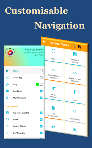 Android application Photography Calculator Tools screenshort