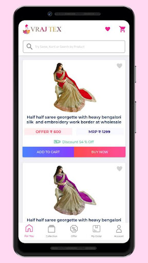 Android application VrajTex - Kurtis & saree catal screenshort