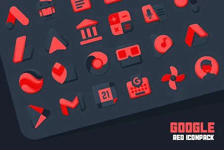 Atom Red Iconpack