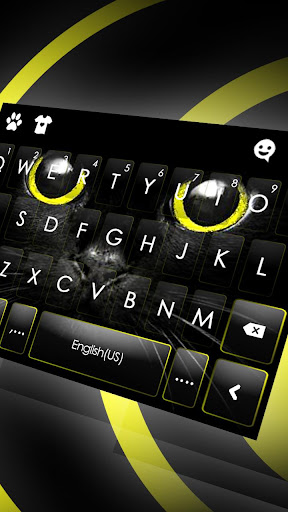 Android application Black Cat Keyboard Theme screenshort