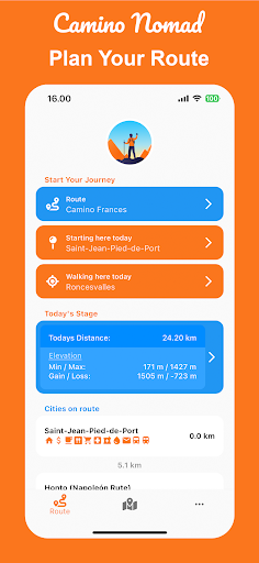 Android application Camino Nomad screenshort