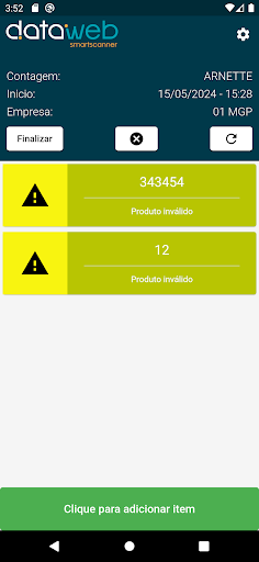 Android application Dataweb SmartScanner screenshort