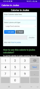 Calories to Joules
