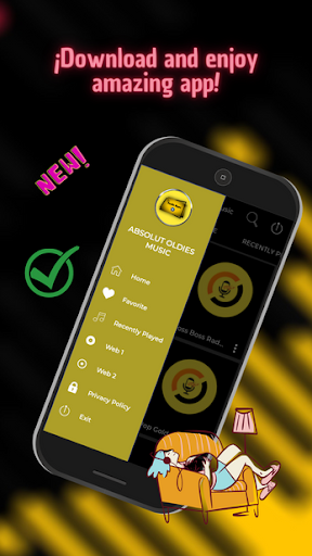 Android application Absolut Oldies Classic Music screenshort