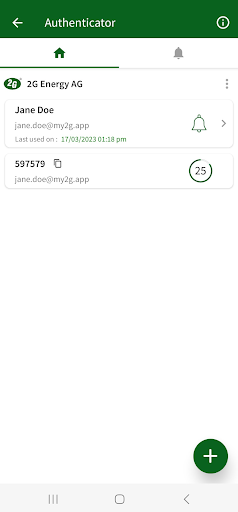 Android application 2G-ID Authenticator screenshort