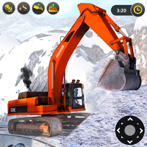 Snow Excavator Truck Games 3D