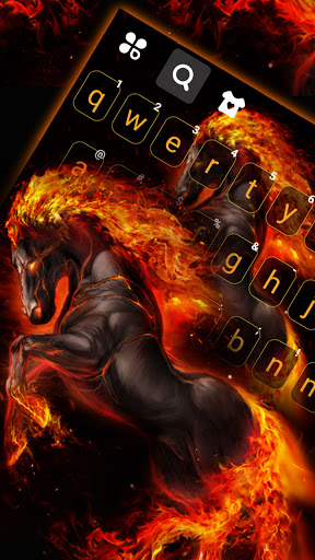 Android application Flaming Horse Keyboard Backgro screenshort