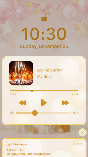 Wow Champagne Kisses Theme Screen 3
