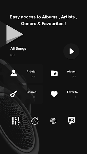 Black Music Player : MP3 Audio Screen 2