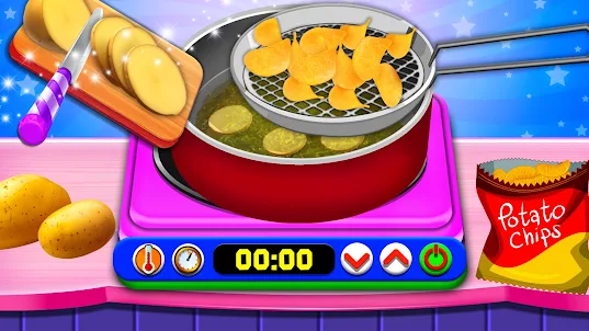 Fry Potato Chips Factory Games