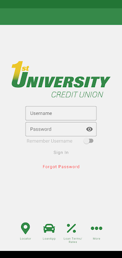 Android application 1st University Credit Union screenshort