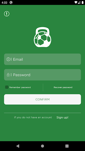 Android application Fitball screenshort