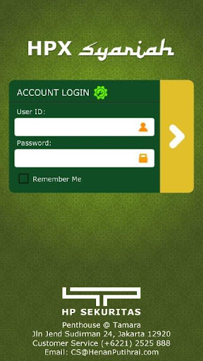 Android application HPX Syariah screenshort