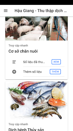 Android application Nông nghiệp Hậu Giang screenshort