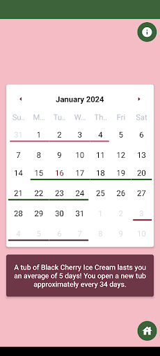 Black Cherry Ice Cream Tracker Screen 3