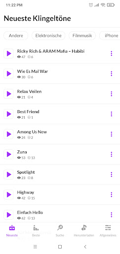 Zigtone™ Ringtones Screen 2