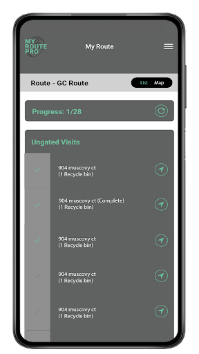 My Route Pro - Bin Cleaning Screen 2