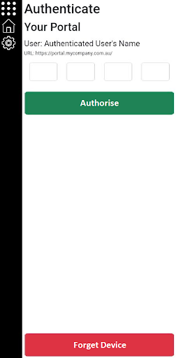 MYGB Authenticator Screen 2