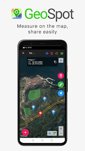 Android application GeoSpot Pro - GPS Measurements screenshort