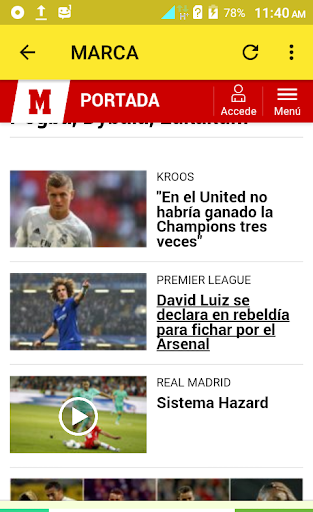 Android application Noticias de España screenshort