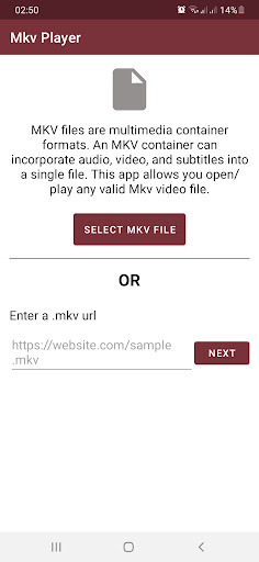 Android application MKV Video Player & Converter screenshort