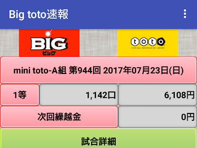 [最も欲しかった] toto 6 等 479693