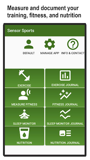 Android application Sensor Sports screenshort