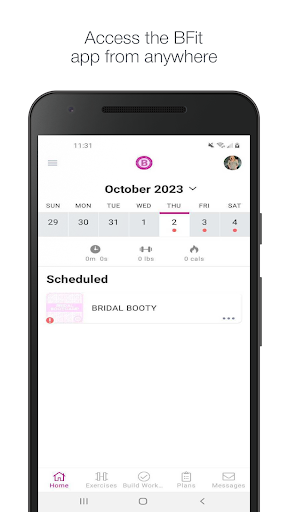 Android application BFit Training screenshort
