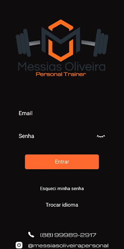 Android application Messias Personal Trainer screenshort
