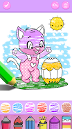 Cute Kitty Coloring Glitter