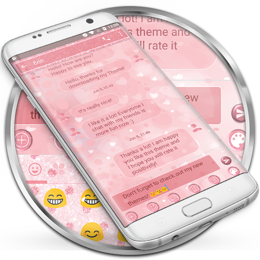 SMS Messages Glitter Heart  Icon