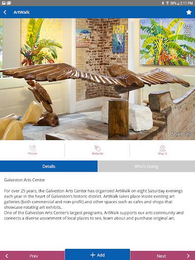 Screenshot of Visit Galveston