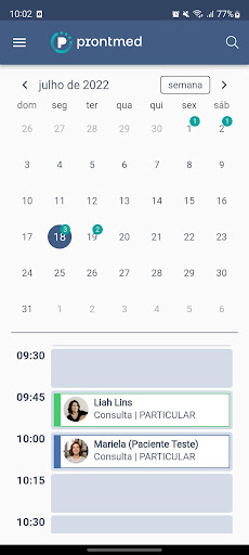 Android application Prontmed screenshort