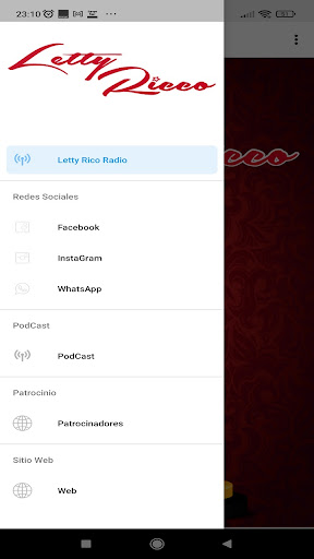 Android application Letty Ricco Radio screenshort