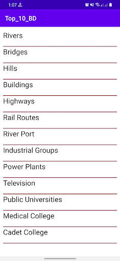 Android application Bangladesh Information screenshort