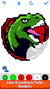 Dinosaurs Color Pixel Art Draw