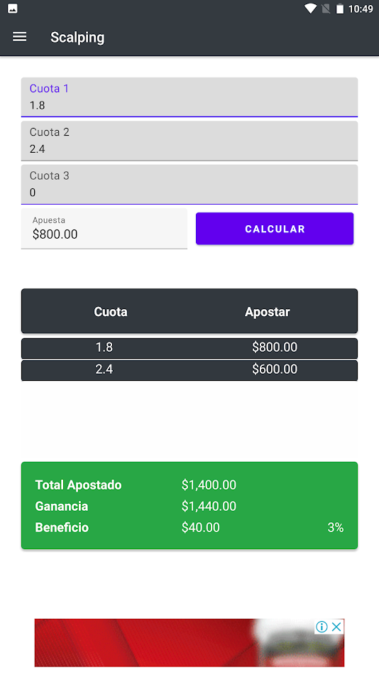 #9. Bet Tools (Android) Ved: ChapaDev