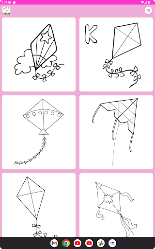 Kites Coloring Screen 3