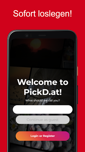 Android application PickD.at screenshort