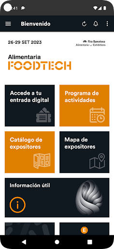 Android application Alimentaria FoodTech screenshort