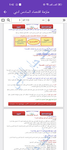 ملزمة الاقتصاد السادس ادبي