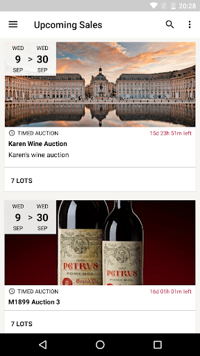 Android application Maison 1899 Auctions screenshort