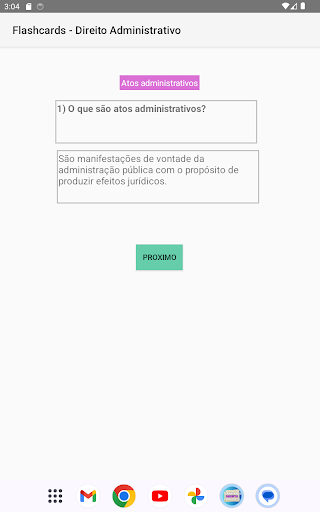 Flashcard(Dir. administrativo) Screen 3