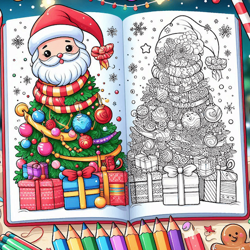 Coloring Book: Christmas Games logo