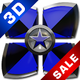 Next Launcher theme Blue Star icon