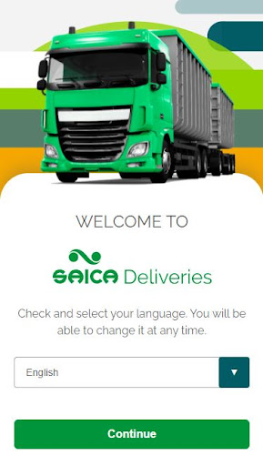 Android application SAICA Deliveries screenshort