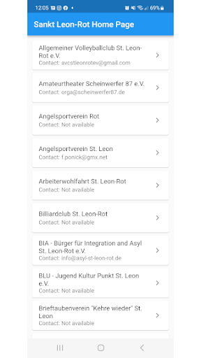 Android application Sankt Leon-Rot vor Ort screenshort
