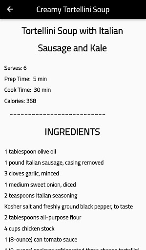 Soup recipes Screen 3