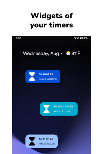 Screenshot of Time Until - Countdown timers