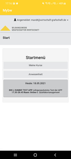 MyBW Screen 3